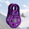 thumbnail image 6 of BLEEUS Climbing Pulley Aluminum Bearing Lifting Fixed Rope Equipment Camping Supplies (Purple), 6 of 8