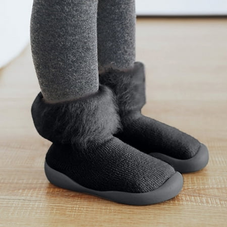 

Slipper Socks Anti Walking Shoes Breathable Lightwewight Soft Sole Rubber Cotton Shoes for Boys Girls 3-3.5 Years