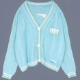 thumbnail image 1 of 2024 estrellas de la moda europea y americana con estilo de primavera otoño Jersey nuevo 1989 cárdigan bordado suéter casual suelto, 1 of 5