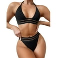 thumbnail image 2 of CEHVOM Mode Femmes Bikini Imprimé Rehausseur Rembourré Maillot de Bain Ensemble de Plage, 2 of 5