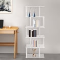 thumbnail image 2 of ToppiJoy 6-Tier Acrylic Bookshelf, Acrylic Geometric Bookshelfs, Book Shelf with Open Shelves, Multipurpose Bookcase for Living Room, Bedroom, Office Clear, 2 of 11
