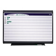 Quartet Prestige 2 DuraMax - Dry erase planner board - wall mountable - 48 in x 35.98 in - porcelain - magnetic - squared - white - graphite frame