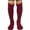 Maroon, variant on Couver Unisex Solid Youth / Kids Knee High Sports Athletic Baseball Softball Socks, Black, Large, 1 Pair