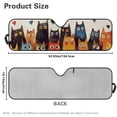 thumbnail image 3 of Psesaysky Windshield Sun Shade, Cute Cats Sunshade Compatible with Car Off-road Vehicle Foldable Windshield Sun Visor Blocks UV Rays 52.95x16.14 inch, 3 of 7