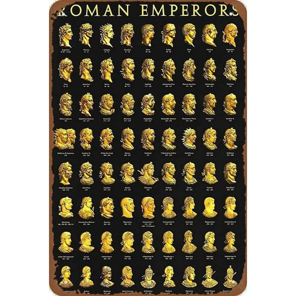 Roman Emperor Mike Duncan Roman History Poster Pewter Sign Opening Classroom Wall Decoration Country Home Decoration Living Room, Kitchen, Farm Decoration 8x12 inches
