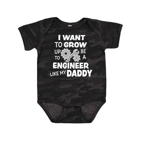 

Inktastic I Want to Grow Up to Be a Engineer Like My Daddy Gift Baby Boy or Baby Girl Bodysuit