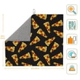 thumbnail image 2 of Dish Drying Mat, Cute Pizza Black Highly Absorbent Drying Matt Kitchen Counter, Dish Mat Drying Pad Dishes Drainer Mats for Kitchen Counter or Sink, 16 x 18 inch, 2 of 6