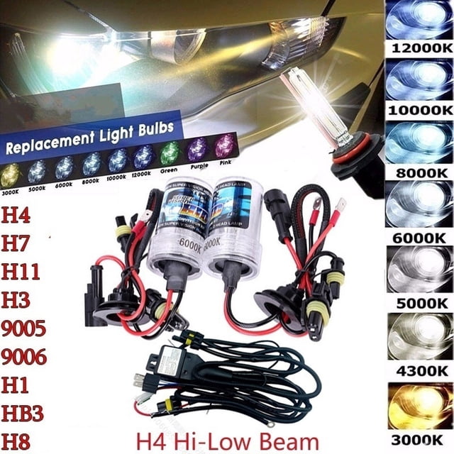 2pcs/set 55W HID Xenon Lamp High and Low Beam Car Bulb
