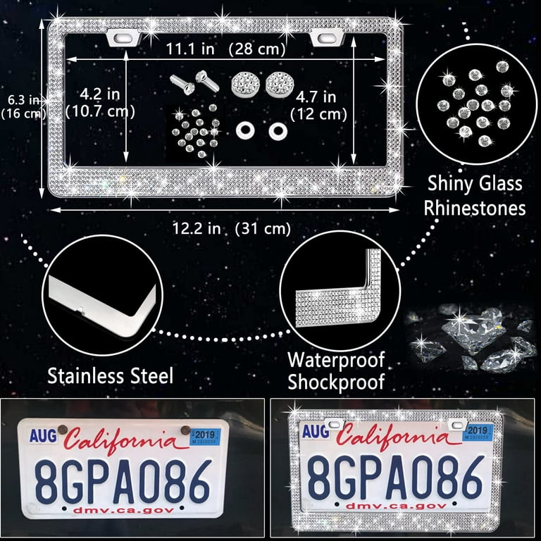 Bling Car Accessory Set For Women Rhinestone Steering Wheel Cover, License  Plate Frame, Vent Decor, Phone Holder, Hook, And USB Charger From  Dhgatetop_company, $20.33