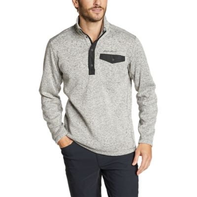 eddie bauer radiator fleece snap front pullover