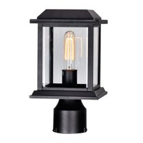 CWI Lighting Blackbridge 1 Light Farmhouse Metal Outdoor Lantern Head in Black