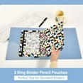 thumbnail image 5 of Colorful Modern Geometric 2 Pack Pencil Pouch for 3 Ring Binder Smooth Zipper Folders with Pockets Clear Window Pencil Case, 5 of 6