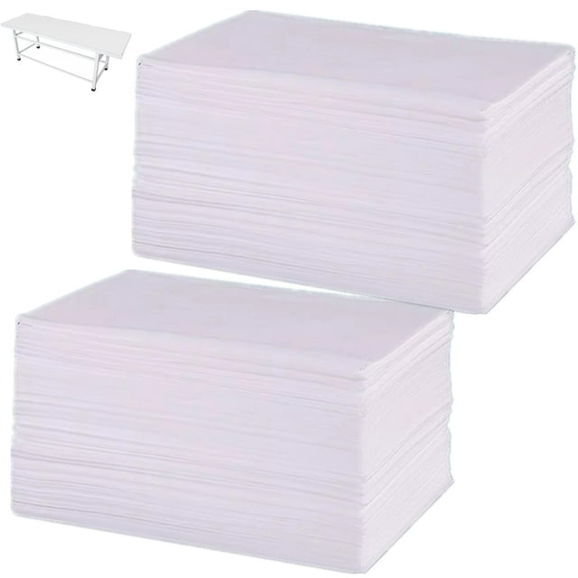 Sábanas desechables CEZOOWYEX, paquete de 50 unidades, impermeables, blancas