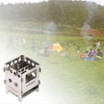 thumbnail image 3 of Outdoors Portable Stainless Steel Folding BBQ Barbecue Shelf Mini Charcoal Picnic Stove, 3 of 4