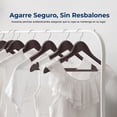 thumbnail image 3 of Ganchos de Madera Premium Serenelife, Ahorradores de Espacio, Resistentes, con Gancho Metálico Giratorio de 360°, para Abrigos, Pantalones y Vestidos, Marrón, Pack 60, 3 of 7