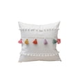thumbnail image 2 of Boho Pillow, Pom Pom, TasselsforDecoration, White Decorative Pillow, Square Pillow, Throw PillowwithInsert, Accent Pillow, Reading PillowforBed, Bedroom Refresh, Couch, 2 of 6