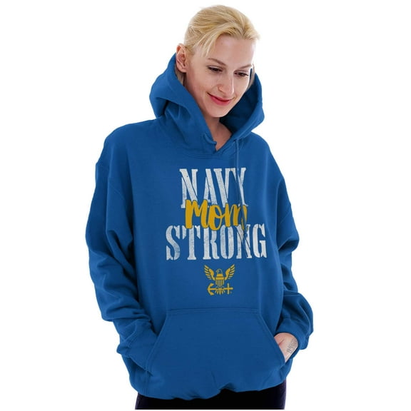 US Navy Strong Mom Anchor Logo Hoodie Sweatshirt Women Brisco Brands M