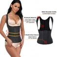 thumbnail image 3 of QRIC Women Latex Vest Waist Cincher Corset Steel Boned Tank Top with Hooks Fajas Chaleco Reductoras Colombianas, 3 of 6