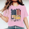 thumbnail image 5 of Teissuly Women's Fashion Independence Day Printed Short Sleeved Round Neck T-shirt Top, 5 of 5