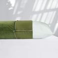 thumbnail image 3 of Evjk 2pc Decorative Body Pillow Insert with Textured Velvet Pillowcase, Olive, 20" x 54", 3 of 3