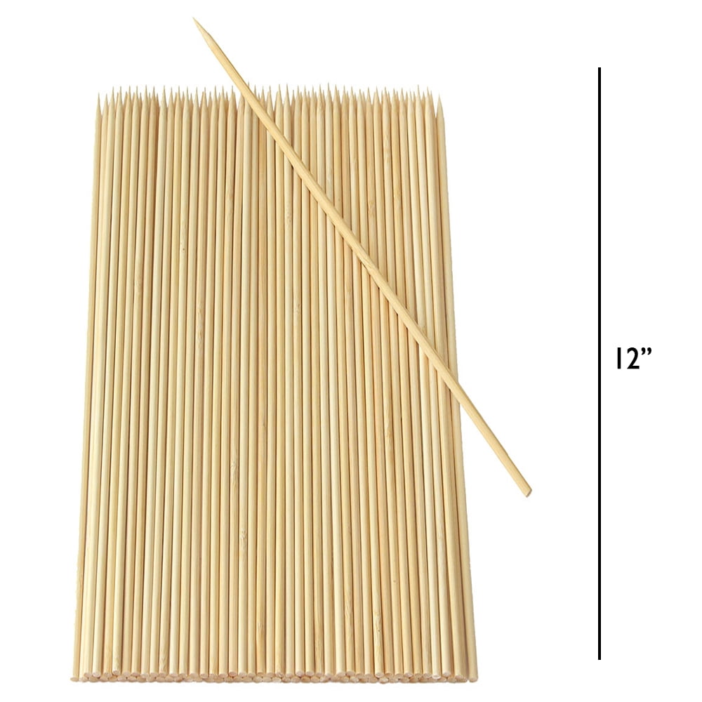 Prestee 100 Pack Bamboo Skewers for Grilling, BBQ, Kabobs, Crafts & Outdoor  Parties 10-inch Brown Wooden Skewers for Crafts, Bamboo Sticks, Skewer