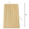 thumbnail image 4 of 100 Pc Bamboo Skewers Wooden Sticks 12" Wood BBQ Shish Kabob Fondue Party Grill, 4 of 6