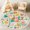 Color 2, variant on Washable Non Slip 6ft Round Rug, Pastel Bow Star Striped Circle Area Rugs with Tassels Carpet for Nursery Bedroom Living Room Playroom Tent Rug Tent Castle