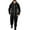 Black, variant on Mens Romper Men's Autumn Winter Warm Splicing Casual Hooded Zipper Solid Pocketed Jumpsuits Adult Onesies for Men Black L