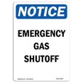 thumbnail image 1 of SignMission OS-NS-A-1824-V-11849 18 x 24 Po Panneau d'Avertissement OSHA - Coupure de Gaz d'Urgence, 1 of 1