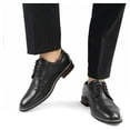 thumbnail image 6 of Bocca Men's Formal Business Shoes Black Classic Lace Up Oxford Shoes 13M, 6 of 7