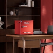 Upstreman 1.7 Cu.Ft. Retro Compact Refrigerator with Side Bottle Opener, Single Door Mini Fridge for Kitchen Office Apartment Dorm, Red FR17 PRO