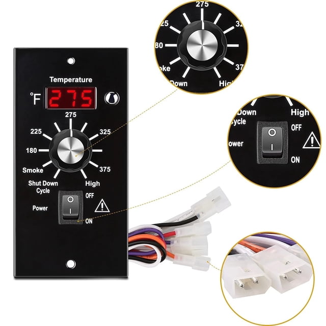 TAPDRA Pellet Grill Control Panel Kit Plug Play Design Safety Cooling Mechanism For Wood Pellet Grill Repair And Replacement