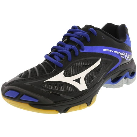 Mizuno Women's Wave Lighting Z3 Black / White Blue Ankle-High Volleyball Shoe - (Best Shoes For Grass Volleyball)