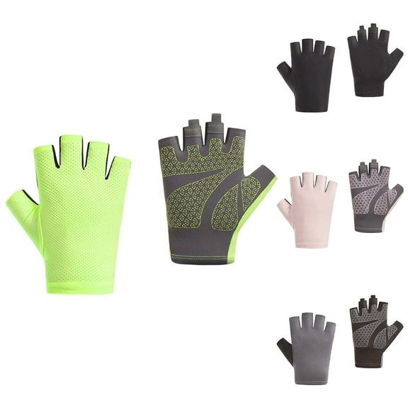 Gelikeya Motorcycle Gloves for Kids Size 6-8 Black, Fashion Cool Half Finger Cycling Gloves Black 6-8 Years