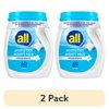 (2 pack) all Sensitive Fresh Mighty Pacs Laundry Detergent Pacs, Hypoallergenic Spring Breeze Scent, Gentle for Sensitive Skin, 60 Count, HE Compatible