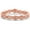 14K Rose Gold Plated, variant on Gem Stone King 18K Yellow Gold Plated Filigree Ornate links Rough Faceted Diamond Tennis Bracelet for Women (1.00 Cttw, 7.5 inches)