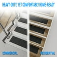 thumbnail image 3 of Non-Slip, Non-Adhesive, Heavy-Duty, Waterproof, Washable and Stain-Resistant 7-Pack Stair Treads with Non-Slip Backing and Dirt-Capturing Grooves for Commercial and Residential Use, 8"x30", Black, 3 of 7