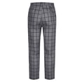 thumbnail image 6 of lcziwo Mens Golf Pants Plaid Lightweight Business Casual Formal Pants Straight Leg Comfortable Flat Front Pants with Pockets Dark Gray XXL, 6 of 7