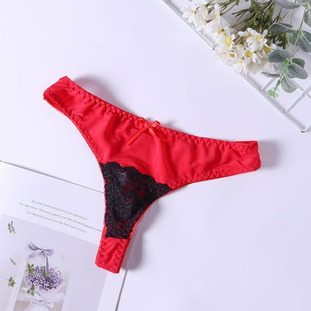 

Underwear Women High Waisted New Hot Panties For Women Lace Patchwork Low Waist Thong In Solid Color