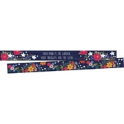 Barker Creek Double-Sided Border with Inspirational Quote, Petals, for Bulletin Boards, Reception Areas, Halls, Break Rooms, Office, School, Home Learning Decor, 3 x 35 (933)