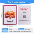 thumbnail image 3 of 33 unids/set de comida, regalos para niños, tarjetas Flash en inglés, tarjeta de bolsillo, juguetes educativos de aprendizaje para bebés, preescolar, 3 of 5
