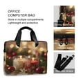 thumbnail image 4 of 16" Laptop Briefcase for Work Travel Laptop Shoulder Bag Carrying Handbag Laptop Case Red and White Scented Candles Pattern, 4 of 8