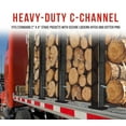 thumbnail image 4 of 8 Pack 54" Adjustable C-Channel Pipe Stake w/ Welded 5/8" D-ring and 2 Locking with Hitch Pins for Flatbed Trailer Hauler - 6,300 lbs WLL, 4 of 14