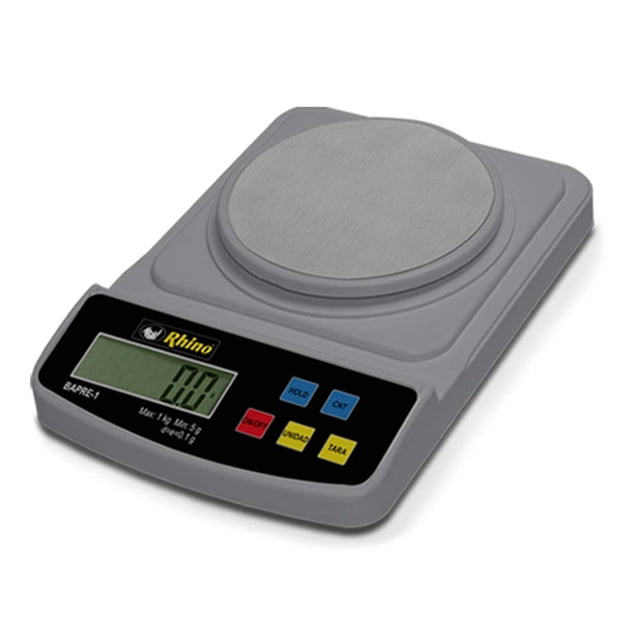 Báscula Digital de Cocina Rhino BAPRE1 1kg Capacidad 0.1 gramos de Precisión