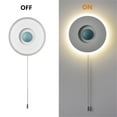 thumbnail image 7 of Claxy White Round LED Wall Sconce with Pull Chain Switch, 7 of 7
