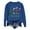 Blue, variant on Ladies Fashion Tree Letter Print Long Sleeve Crew Neck Hoodie Apparel Short