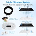 thumbnail image 2 of Cat Water Fountain Filters, 16 Pack Cat Replacement Filters for Stainless Steel 3.2L/108oz & 2L/67oz Pet Fountain, Adjustable Water Flow Pet Fontaines Filter(8+8 Pack), 2 of 6