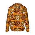 thumbnail image 2 of Goofa Tiger Printed Women's UPF 50+ Sun Protection Hoodie Jacket Lightweight Long Sleeve Sun Shirt for Women with Pocket Hiking Outdoor-Small, 2 of 9