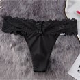 thumbnail image 2 of felwors Sexy Lace Women Panties Underpants Comfortable Soft Low Waist Cute Women Underwear Lady Lingerie(Black, M), 2 of 4
