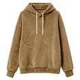 thumbnail image 7 of Oksale Fuzzy Pet Pouch Hoodies for Men Soft Cozy Sherpa Fleece Hoodie Sweatshirts with Kangarooo Pockets Long Sleeve Winter Clothes Khaki XL, 7 of 7